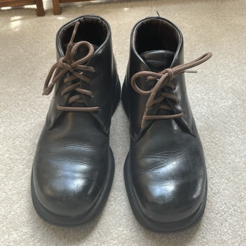 Havana Joe black leather lace up boots